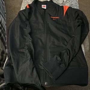 Nike women’s medium black and orange Oregon state windbreaker coat